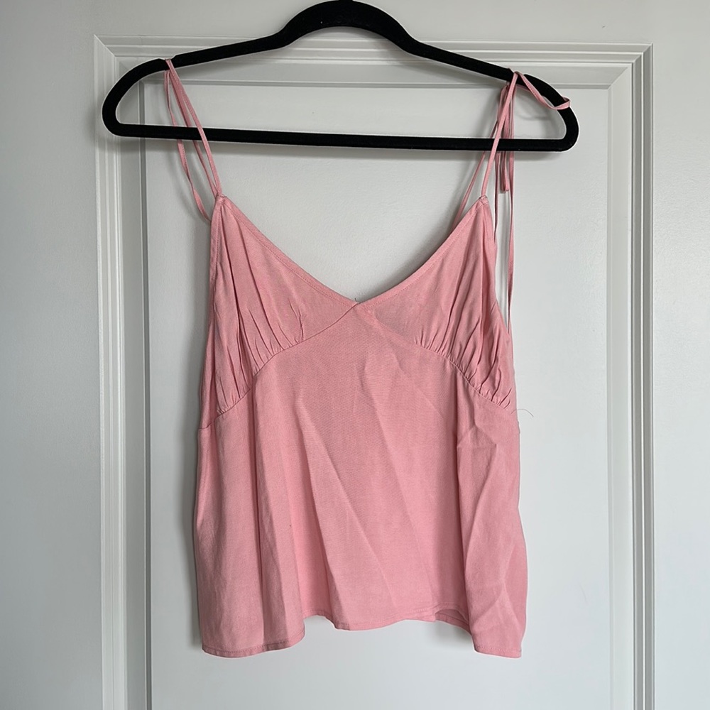 Tie shoulder tank top